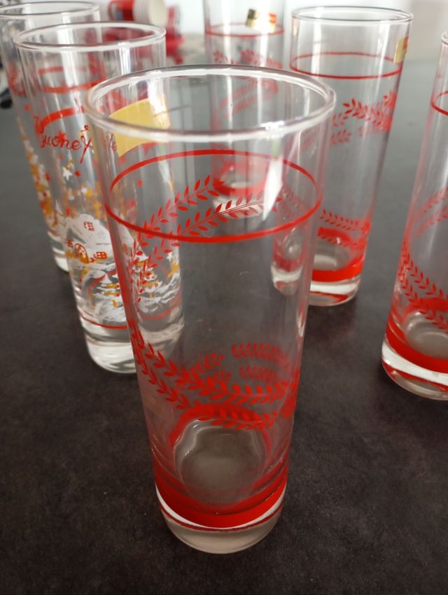 Sei Bicchieri stile natalizio