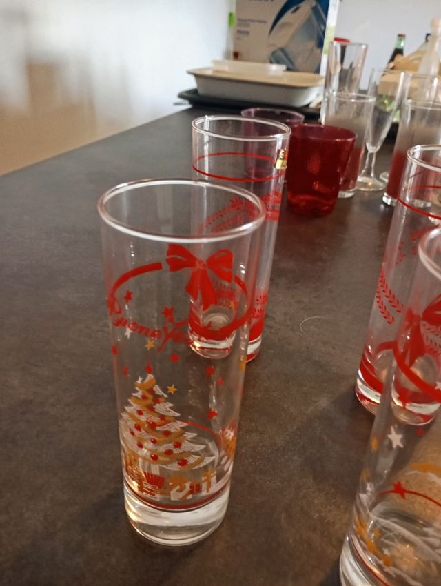 Sei Bicchieri stile natalizio