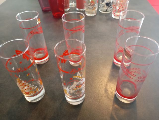 Sei Bicchieri stile natalizio