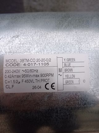 Ventola per stufa a pellet