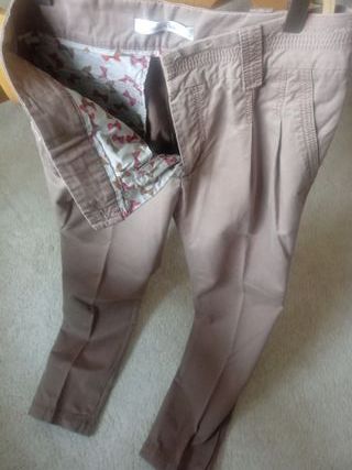 PANTALON PINZAS BIMBA Y LOLA TALLA 38 COLOR TEJA