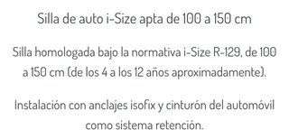 Silla coche Guard I-size 100-150 Jane