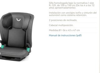 Silla coche Guard I-size 100-150 Jane