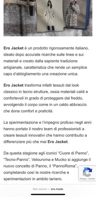 Cappotto / Giacca in panno ERO Jacket
