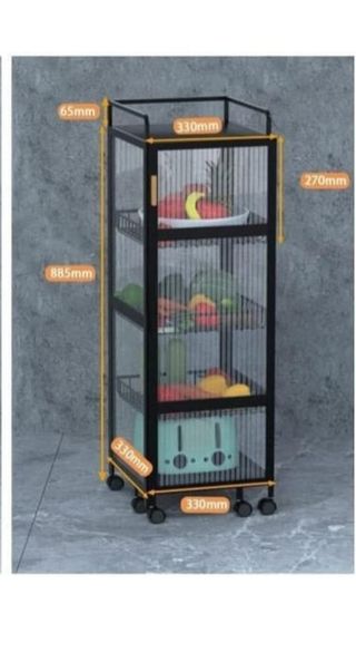 Carrito, vitrina de almacenamiento baño, cocina