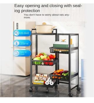 Carrito, vitrina de almacenamiento baño, cocina