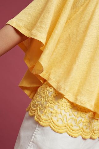 Top capa amarillo de Anthropologie talla XS
