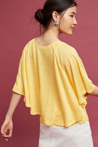 Top capa amarillo de Anthropologie talla XS