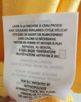 Top capa amarillo de Anthropologie talla XS