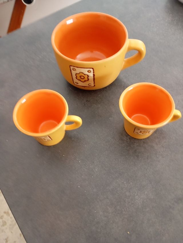 1 Tazza da latte 2 tazzine in ceramica