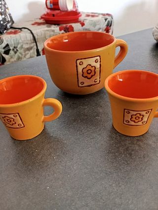 1 Tazza da latte 2 tazzine in ceramica