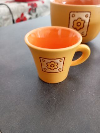 1 Tazza da latte 2 tazzine in ceramica