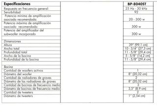 3 Altavoces Definitive Technology BP8040