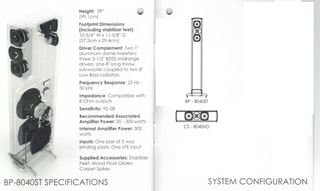 3 Altavoces Definitive Technology BP8040