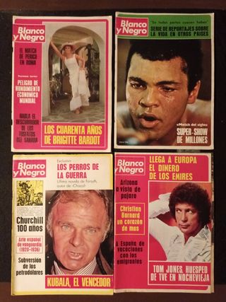 LOTE BLANCO Y NEGRO . 22 REVISTAS 1974