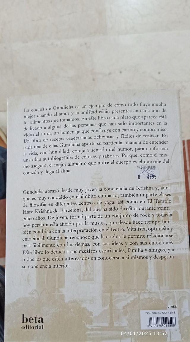 EL LIBRO DE GUNDICHA: Y la cocina del Bhakti (Spanish Edition)
