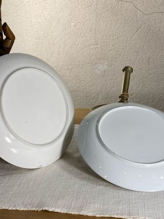 Pareja de platos de porcelana japonesa