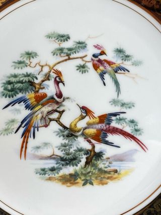 Pareja de platos de porcelana japonesa