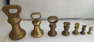 7 ponderales ingleses pesas 4,2,1 libras 8,4,2,1oz