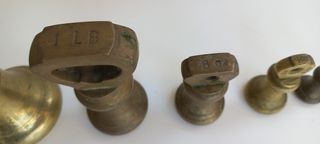 7 ponderales ingleses pesas 4,2,1 libras 8,4,2,1oz