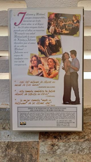 Película La boda de mi mejor amigo VHS