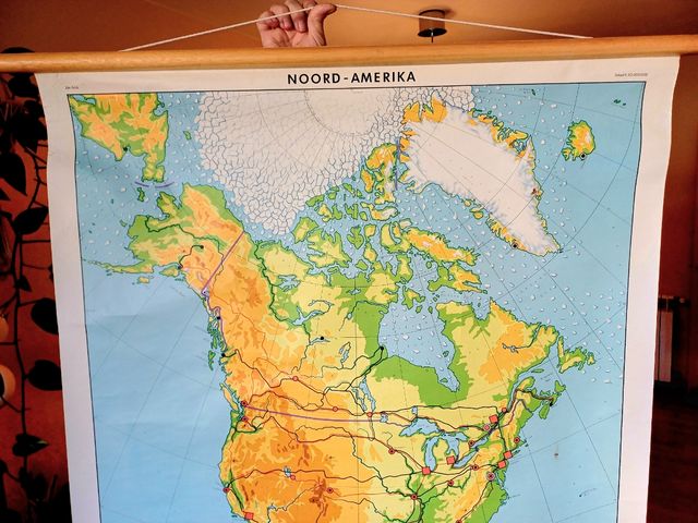 Mapa mural escolar America del Norte