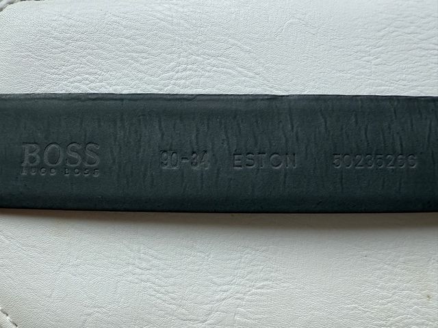 Cinturón Hugo Boss piel italiana negro 90 34