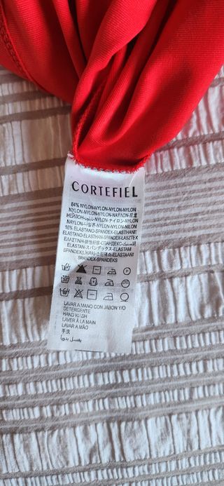 Camiseta tirantes roja Cortefiel L
