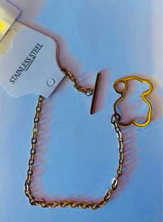 Bisutería de acero inoxidable oso.