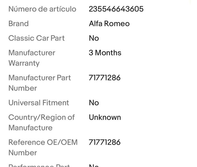 Consola NUEVA palanca cambio ALFA ROMEO 159 metali