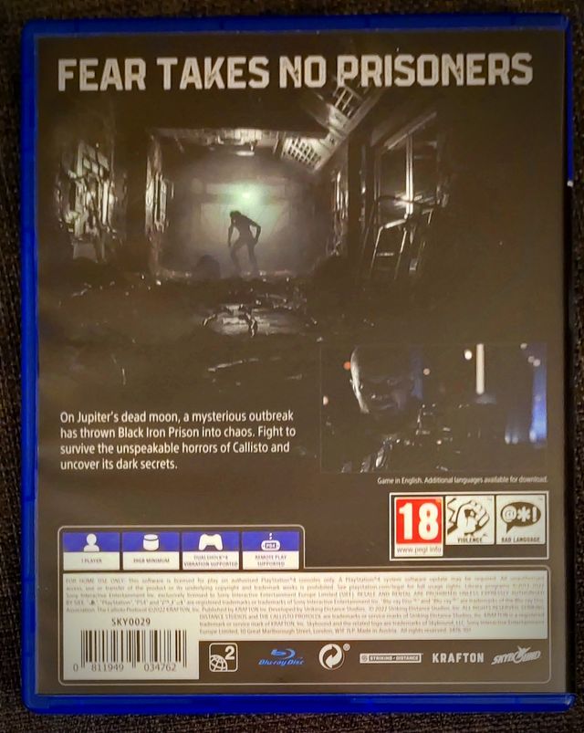 Ps4 Videogame: The Callisto Protocol