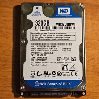 Hdd 320Gb serial ata Wd scorpio