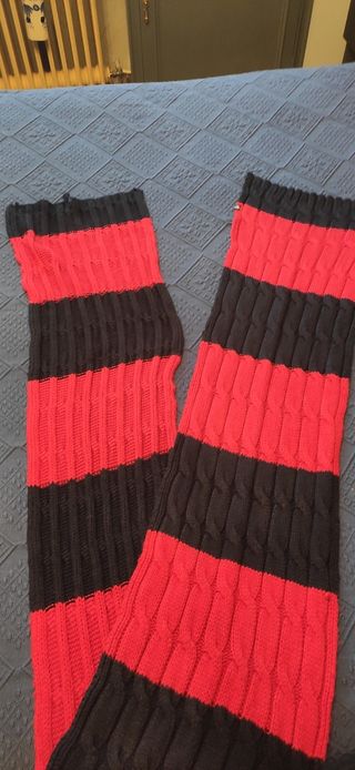 Bufanda bicolor hombre: rojo/azul marino