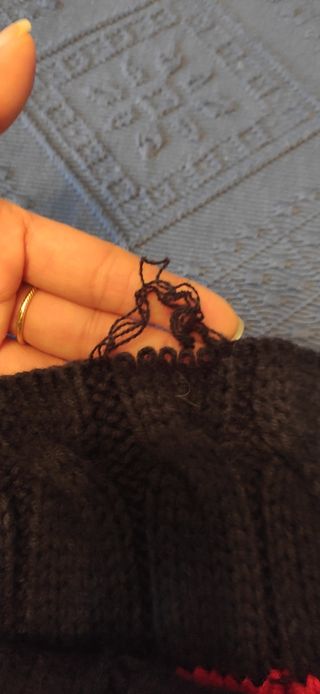 Bufanda bicolor hombre: rojo/azul marino