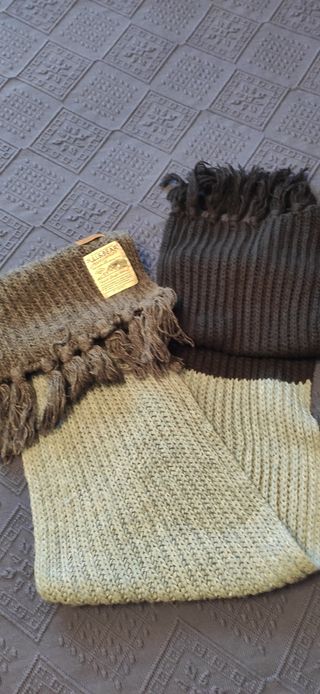 Bufanda bicolor hombre gris