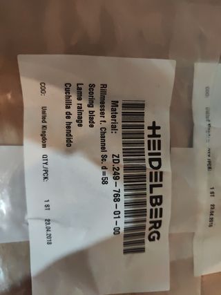 Hendido plegadora heidelberg