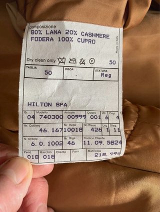 Cappotto uomo Giorgio Armani