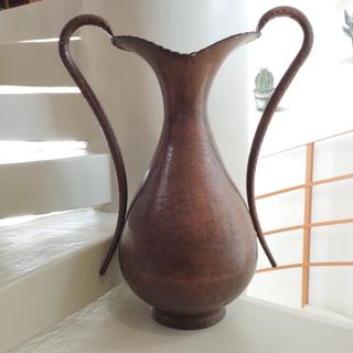 ANTICO PORTA OMBRELLI VASO IN RAME DELL’800 ANFORA