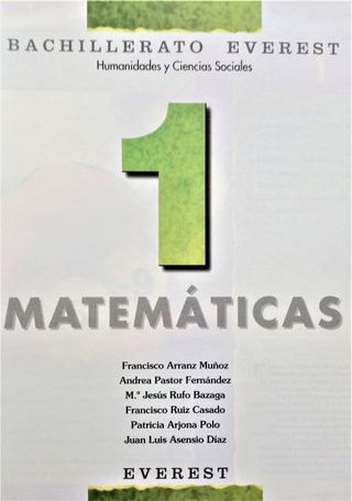 MATEMÁTICAS 1º BACHILLERATO C.S. - ED. EVEREST