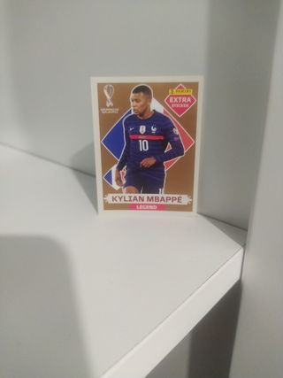 Cromo Panini de Mbappe mundial 2022