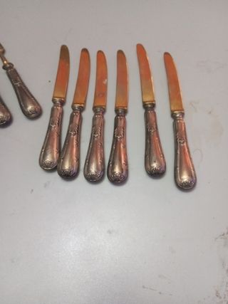 Tenedores y cuchillos de postrede alpaca