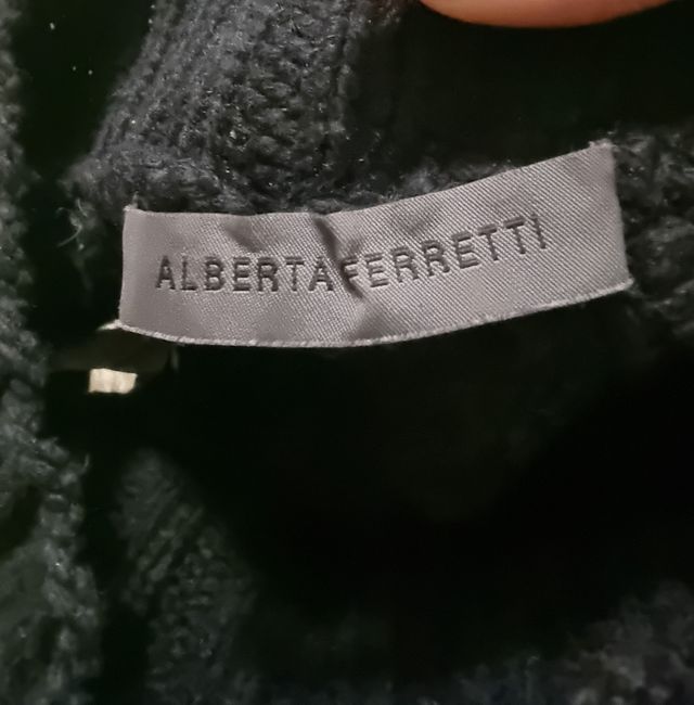 Alberta ferretti poncho/cappa uncinetto
