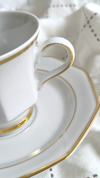 Preciosa taza y platillo porcelana