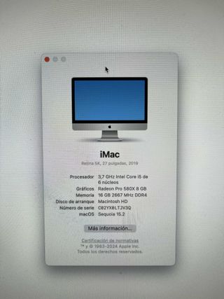 iMac Retina 5K 27" 2TB 16RAM