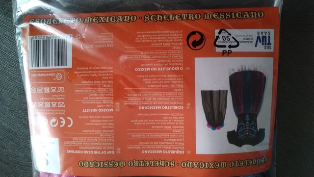 Costume per bambina scheletro messicano.
