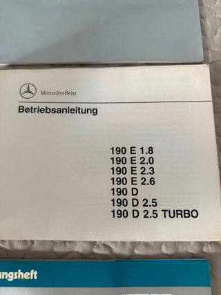 Libro revisiones instrucciones Mercedes 190 W201