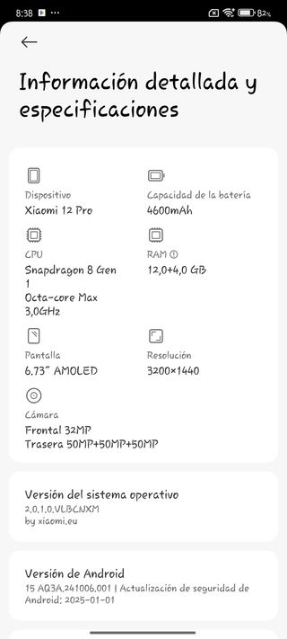 Xiaomi 12 PRO 12/256Gb - HyperOS 2