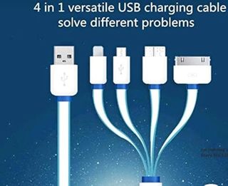 Cable Carga USB Transf datos 4 en 1