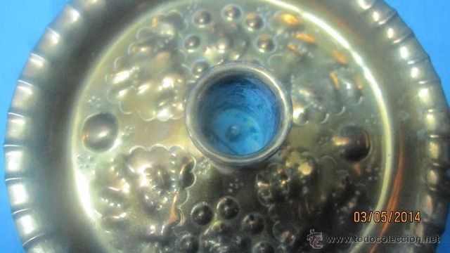 BELLA VECCHIA PALMATORIA IN METALLO GOFFRATO