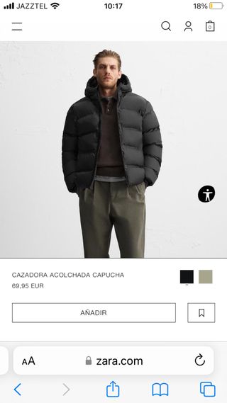 Anorak Zara Hombre